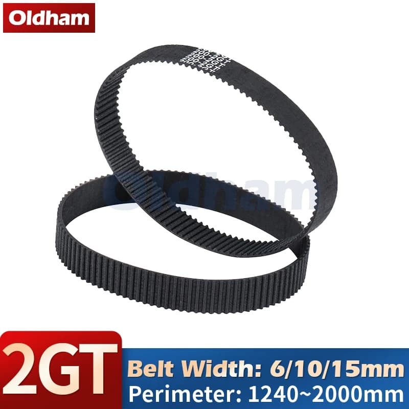 6/10/15mm Belt Width 2GT Strap Dentized GT2 Length Perimeter 1240-2000mm 2M Rubber Ring Closed Belt Synchronized 3D Printer