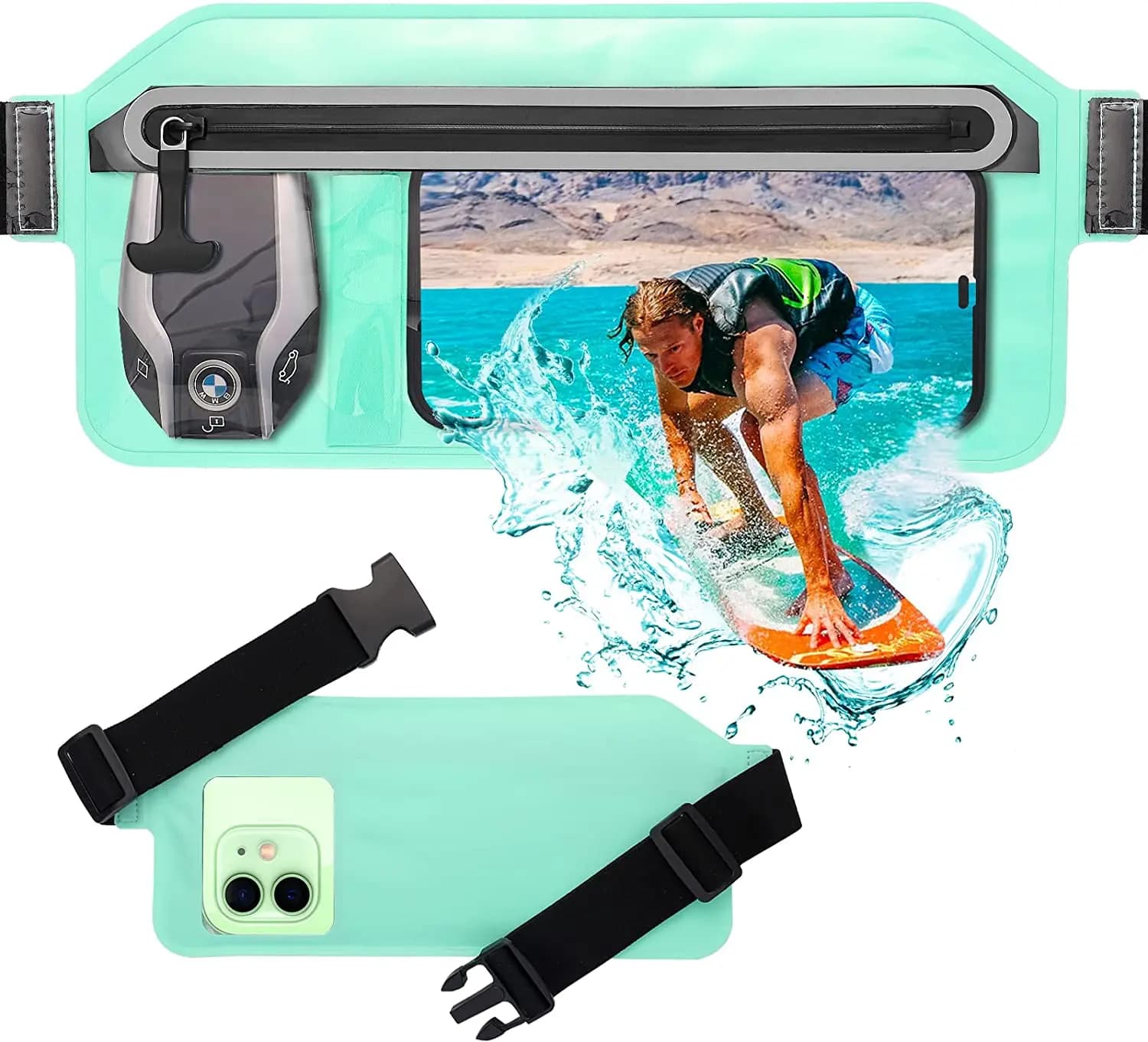 Fashionable Waterproof Waist Waist Belt Sports Waist Bag For Phone Swimming Outdoor Surf