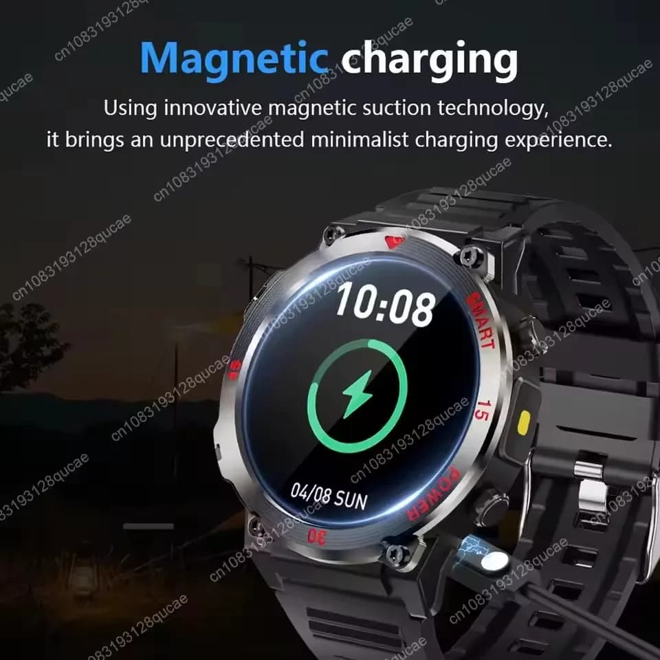 2025 Nuovi Uomini di Sport Astuto Della Vigilanza GPS AMOLED Monitoraggio della Frequenza Cardiaca Torcia A LED NFC Chiamata Bluetooth 3ATM Smartwatch Impermeabili