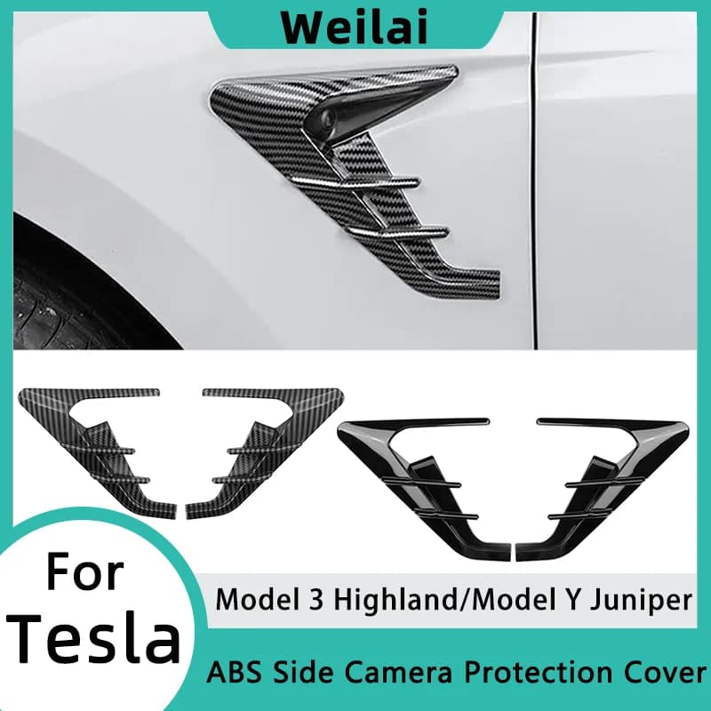 Copertura Protettiva per Telecamera Laterale in ABS per Tesla Model 3 Highland e Model Y Juniper 2025 2026, Accessori per Copertura Dash Cam