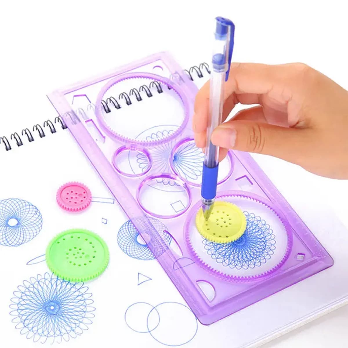 Multifunctional Painting Spirograph Set, Geometric Rowing, School Drawing Tools, Educational Drawing Kit and Puzzle