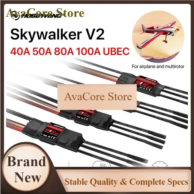 AvaCoreHobbywing Skywalker 60A 80A V2 ESC Speed Controller With UBEC For RC Airplanes Helicopter
