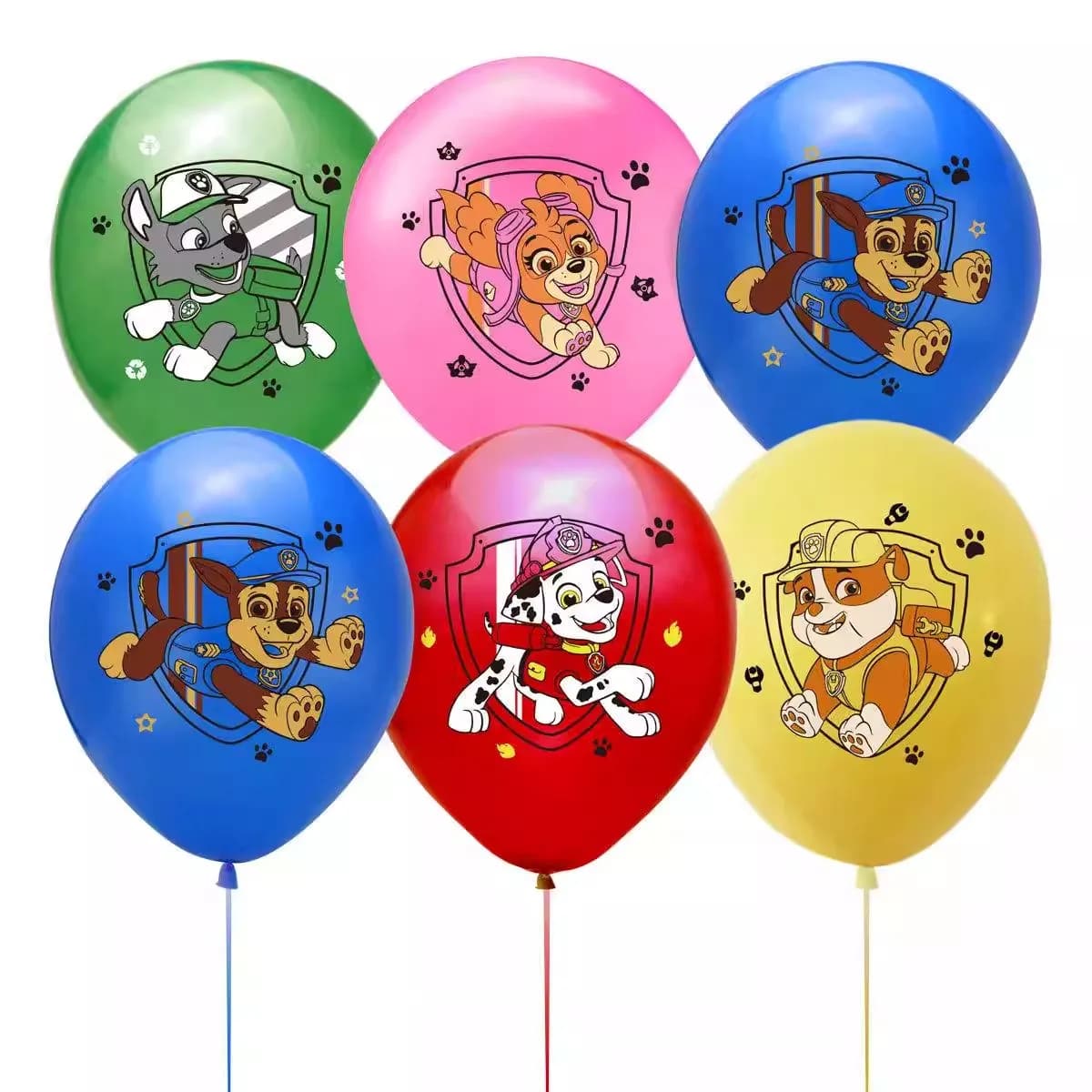 10 Palloncini in Lattice a Tema Paw Patrol con Chase, Skye ed Everest, Decorazioni per Feste di Compleanno e Baby Shower