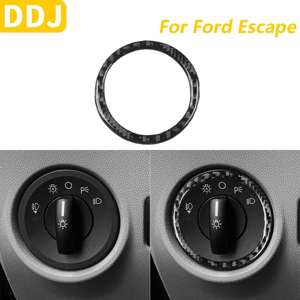 For Ford Escape 2008-2012 Carbon Fiber Dashboard Lighthouse Trim Control Panel Covering Accessories Auto Decoration Wall decal