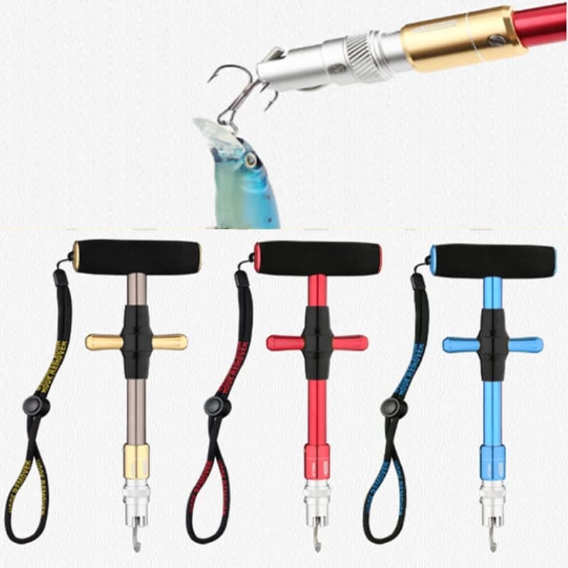 Portable T-type Aluminum Alloy with Locking Hook Extractor Opening and Closing Deep Throat Large Object Unhooker