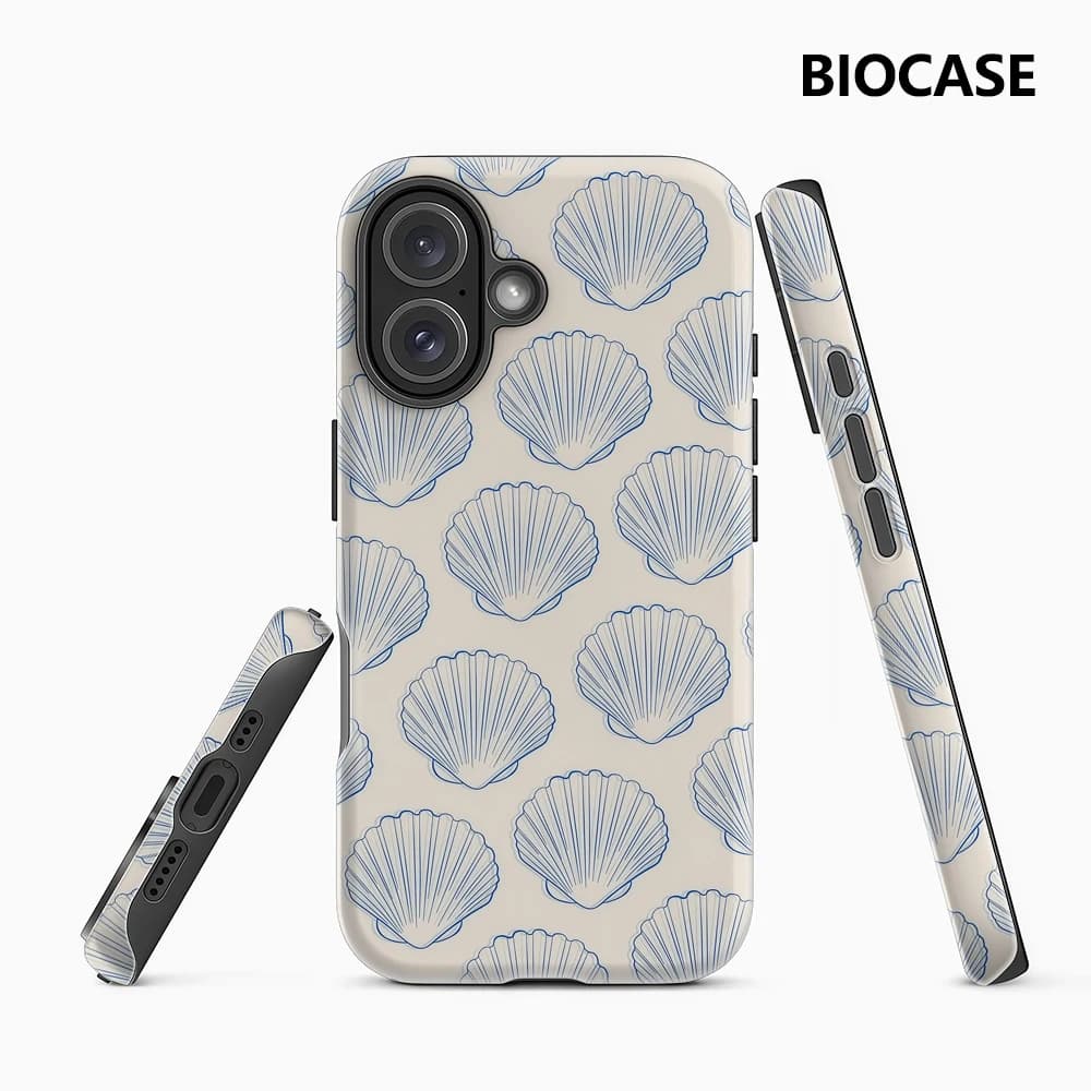 Custodia per telefono a forma di conchiglia da spiaggia, magnetica, per iPhone 17 16 15 14 13 Pro Max Plus, a strato singolo o doppio, resistente