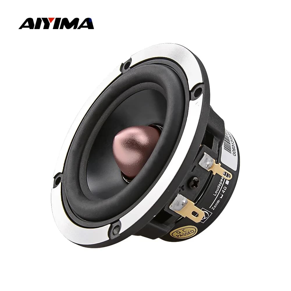 AIYIMA Altoparlante Midrange da 3 Pollici, 4-8 Ohm 30W, in Alluminio e Ceramica, per Auto Modificate e DSP Fai-da-Te