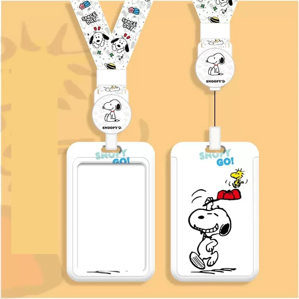 Snoopy Cartoon ID Badge Holder Neck Strap Pendant Door Card Holders Lanyards Cartoon boy grils Lanyard Credential Holder