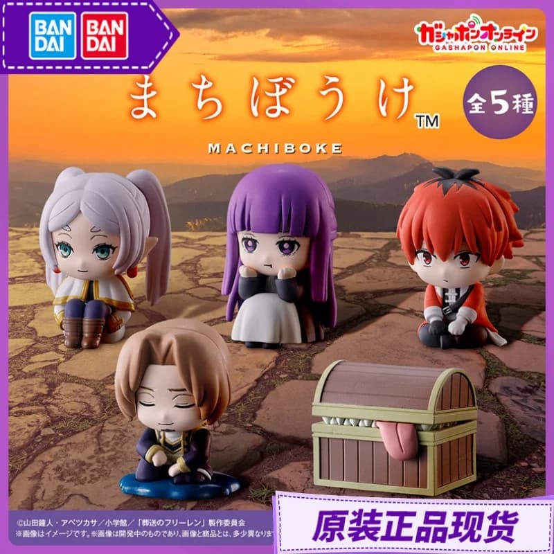 Bandai Frieren Beyond Journey'S End Seduto Posa Figure Set - Mini Gashapon Dolls Frieren Fern Sein Anime Giocattoli da collezione Regalo