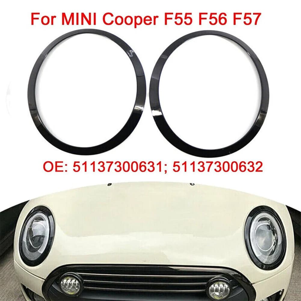 4 Pezzi Cornice Nera per Faro Anteriore e Posteriore per Mini Cooper F55 F56 F57 2014-2021 Accessori Auto
