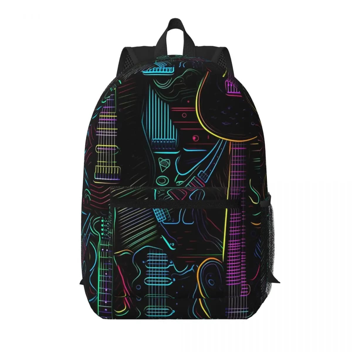 Zaino colorato per studenti di chitarra acustica ed elettrica, borsa da scuola, zaino da viaggio per escursioni, per ragazzi e ragazze, borsa a tracolla