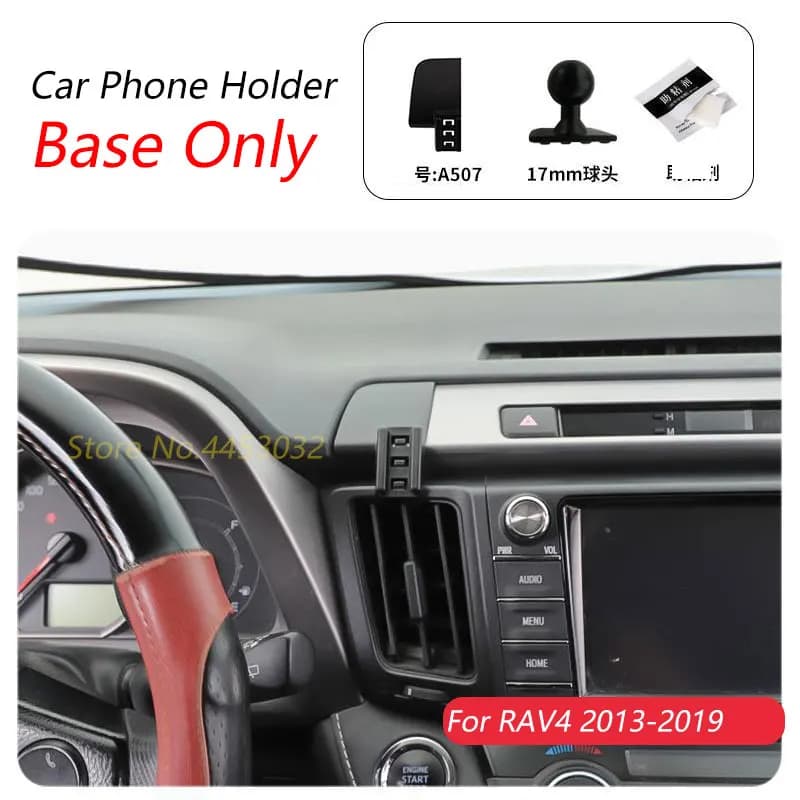 Per Toyota RAV4 2013-2019 supporto per telefono da auto Base per staffa fissa speciale 17mm non bloccante presa d'aria accessori interni