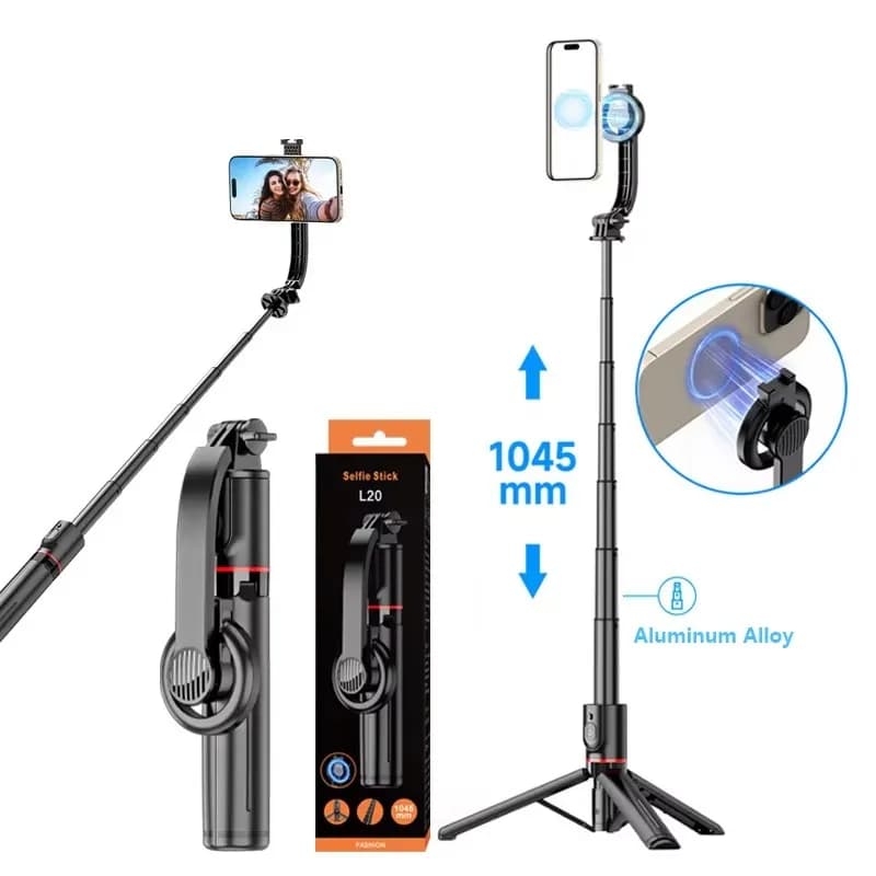 Tripod Magnetic Phone Holder Extendable Selfie Stick For iPhone Smartphone Shooting Vlog With Wireless Bluetooth Remote Control