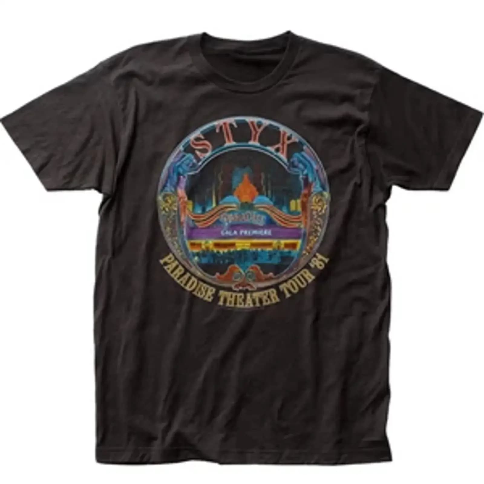 Styx Paradise Theatre Tour 81 T Shirt Full Size S 5XL vintage Washed streetwear Stylish homme Versatile fashion