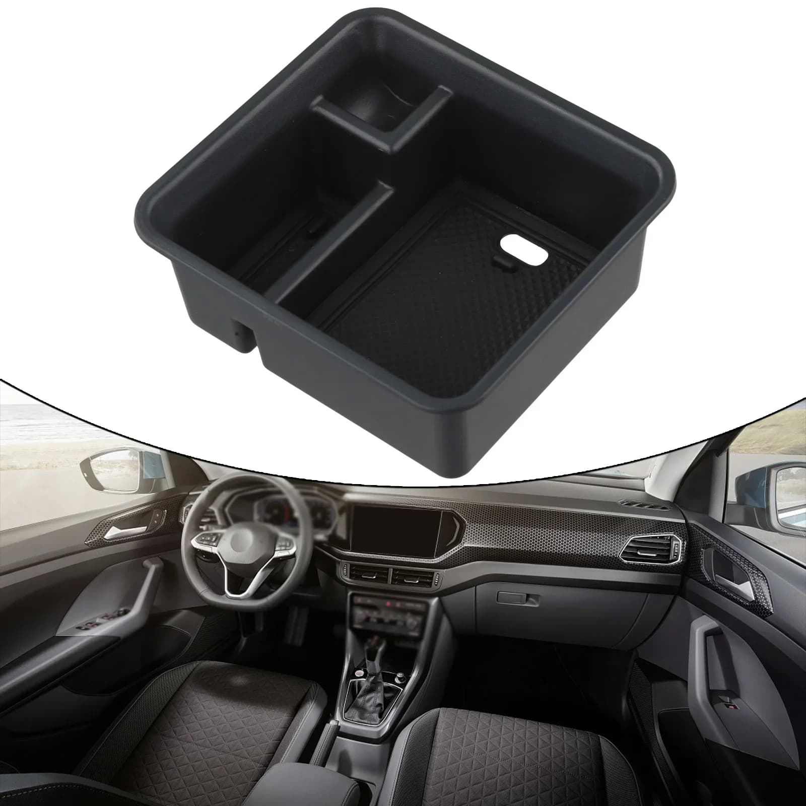 Contenitore per bracciolo automatico come mostrato in immagini Scatola portaoggetti per bracciolo per auto Vassoio Contenitore Organizzatore Organizzazione interna per auto