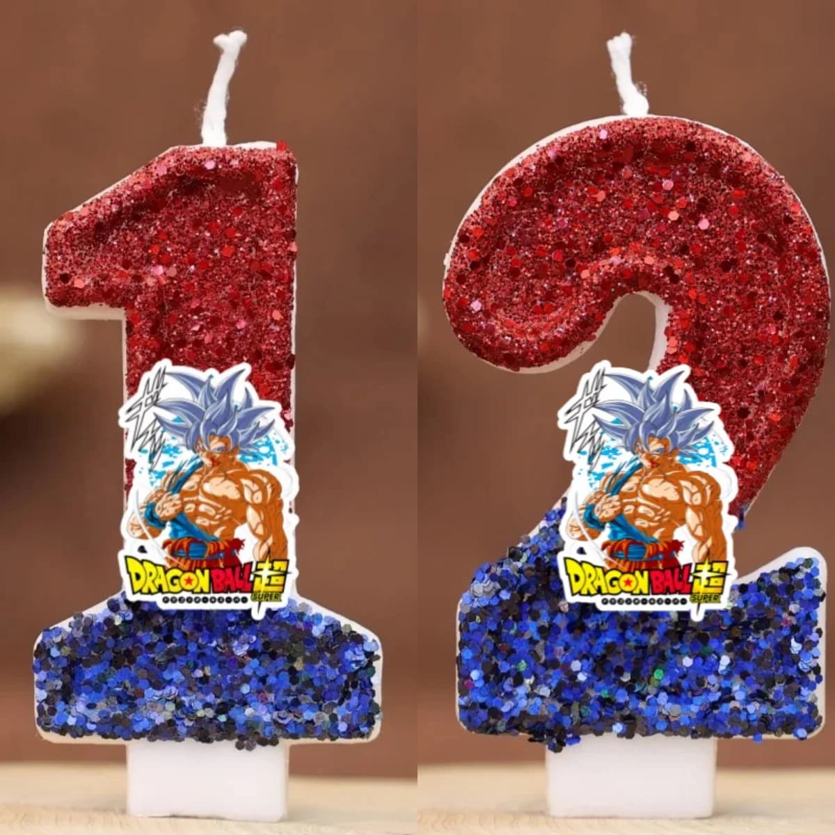 Candela Digitale Dragon Ball Wukong Numeri 0-9 Decorazioni per Torte di Compleanno per Bambini Accessori per Feste a Tema Cartoni Animati