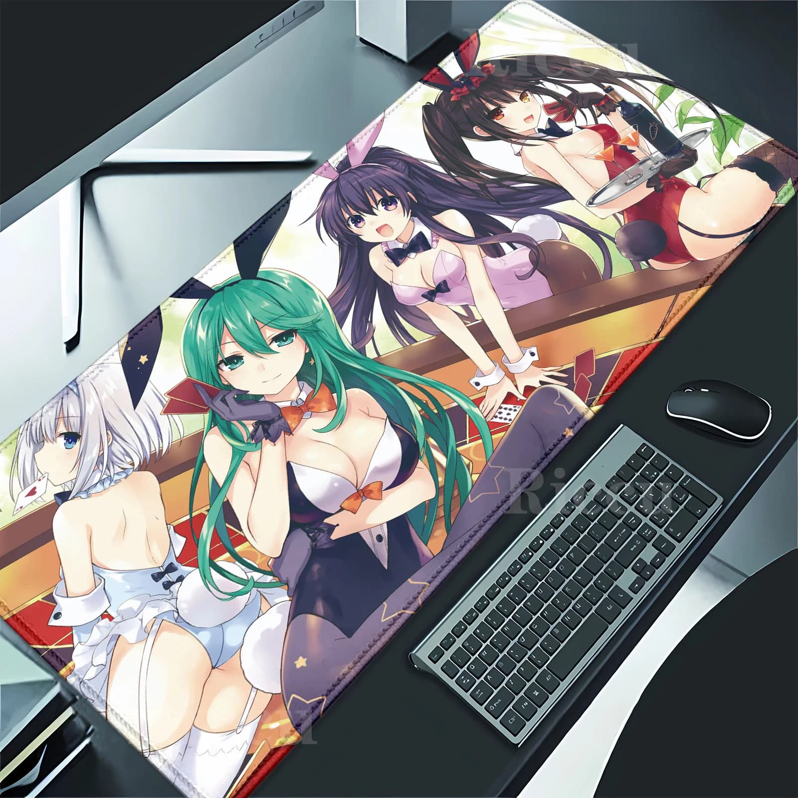 Date A Live mouse pad Anime Pc Gamer Cabinet Tappetino da scrivania Tastiera Computer Morbido Deskpad Ufficio da gioco Accessori teclado mousepad