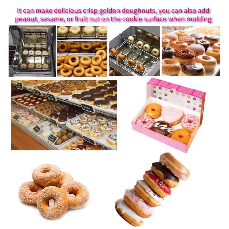 Commercial Standing Donut Deep Fryer Gas Electric Stainless Steel Automatic Donut Frying Machine Pan Screen Donut Machine