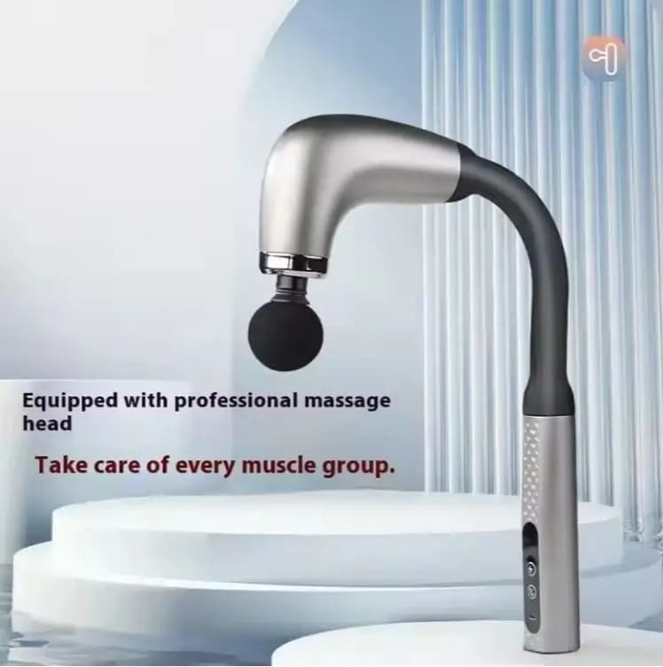 Body Muscle Massage Gun with Massage Hammer Vibrator with Four Heads Rear Vibration Bar