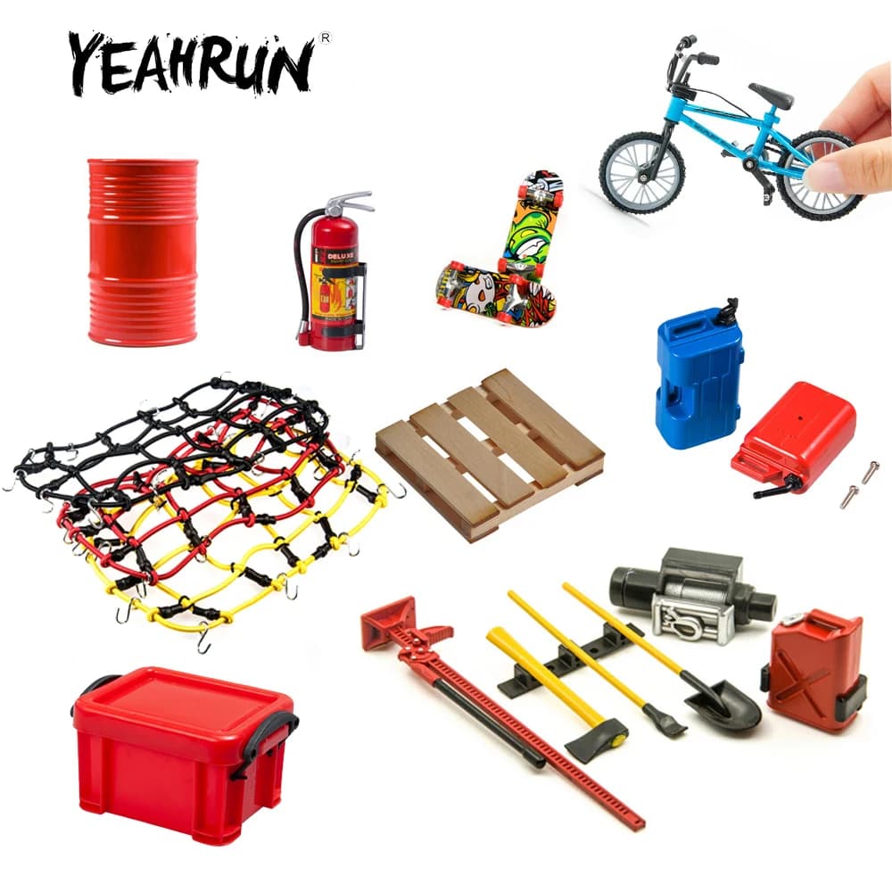 YEAHRUN RC auto decorazioni simulate accessori per attrezzi per TRX-4 TRX6 Axial SCX10 90046 AXI03007 Redcat MST 1:10 RC Crawler Car