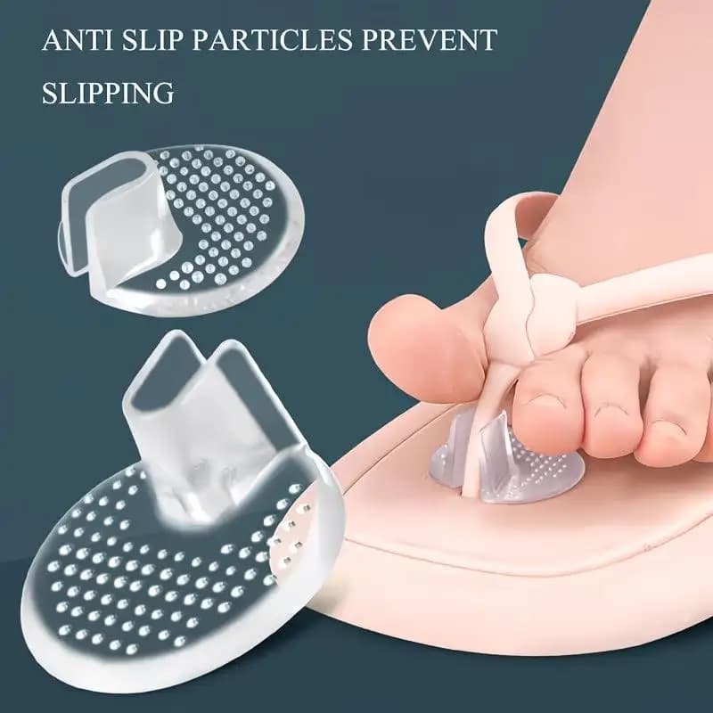 2 mezze protezioni trasparenti antiusura per infradito – Punti in silicone, protezioni antiscivolo per le dita dei piedi, sandali