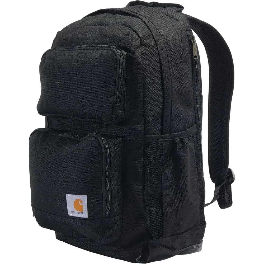 Zaino a doppio scomparto da 28 litri con custodia resistente per laptop e base antiabrasione, nero