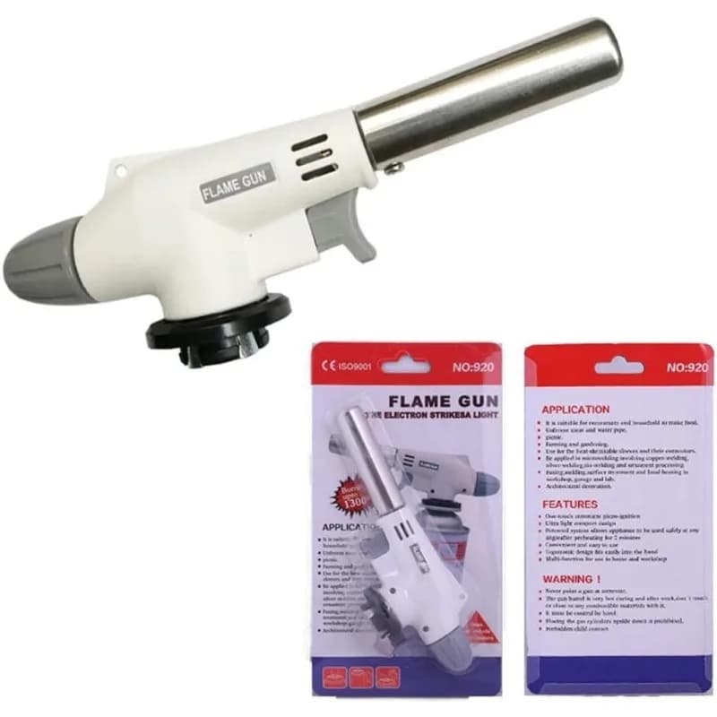 Camping Baking Barbecue Gas Torch Welding Lighter Butane Burner Flame Metal Flame Gun Outdoor Welding Gas Burner Flame Gas