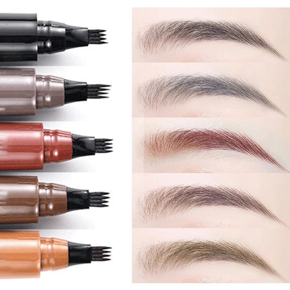 Four-point eyebrow pencil, long-lasting, anti-burst, water resistant.