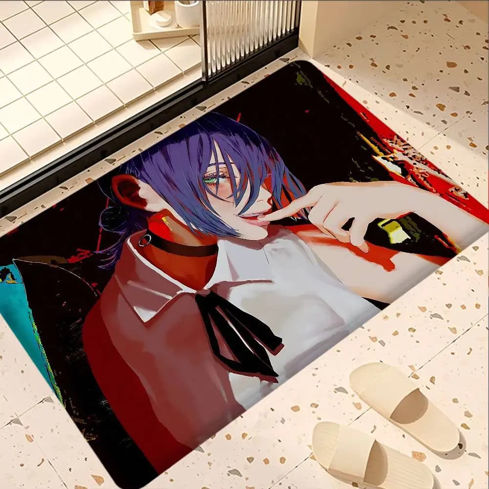 Anime Movie Chainsaw M-Man T-The M-MovieR-Reze A-Arc Door Mat Washable Non-Slip Living Room Sofa Chairs Area Mat Kitchen Doormat