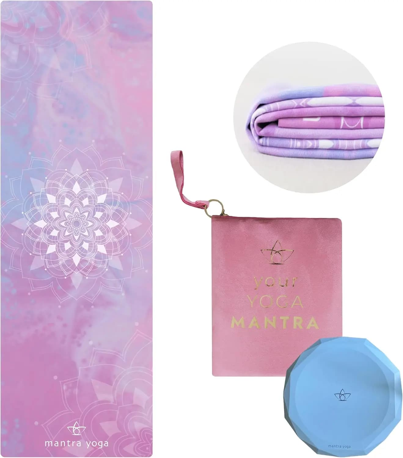 Yoga Mat Travel Foldable with Knee Guard - Thickness 1.5 mm, Anti-slip and Washable, Lightweight for All Exercises