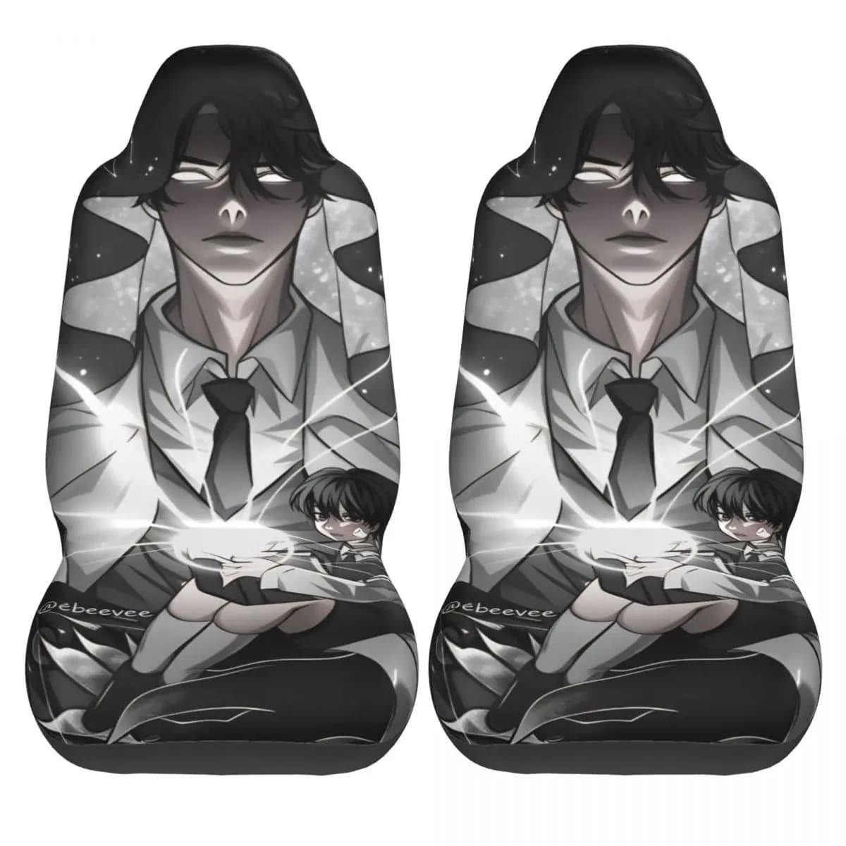 Car Seat Covers in Soft Polyester with View of Omnisciente Reader, Set of 2 Pieces, Car Seat Covers