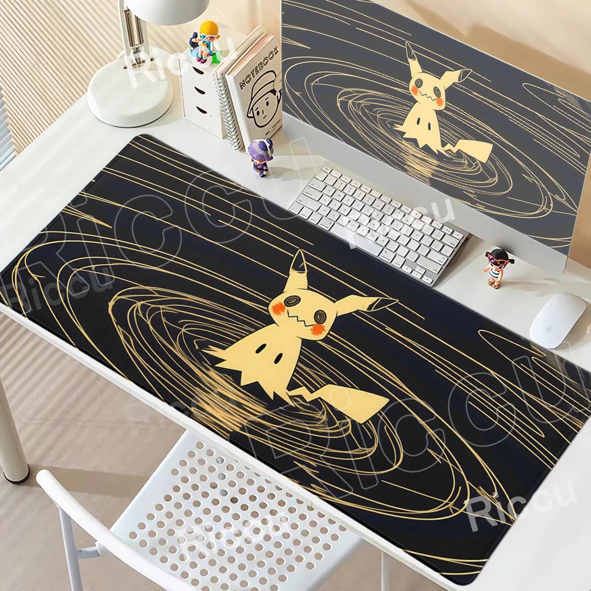 XXL Large Mouse Pad Pokemon Mimikyu Carpet Laptop Locking Edge Game Keyboard Mousepad PC Accessories Rubber Rug Table Office Mat