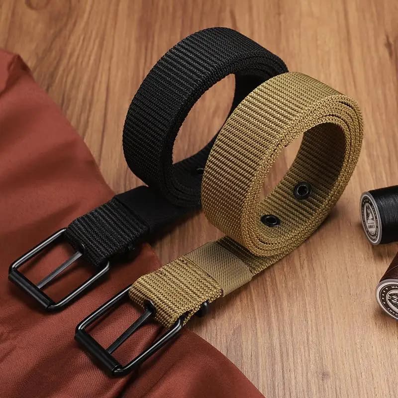 Outdoor Sports Belt Women's Trendy Eyelet Belt With Jeans Belt For Men Women Belt Porous Canvas Pin Buckle Leather Belt