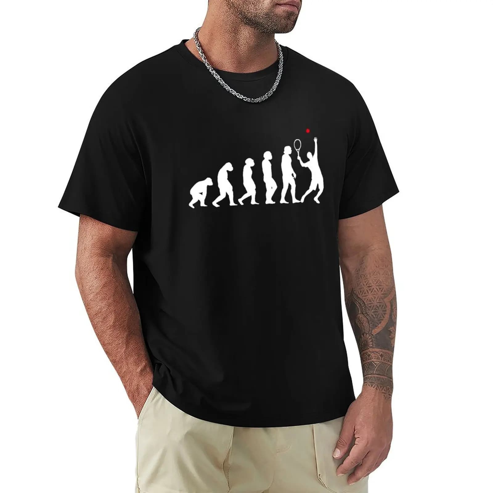 T-Shirt Tennis Evolution per giocatori di tennis, con stampa in morbido cotone