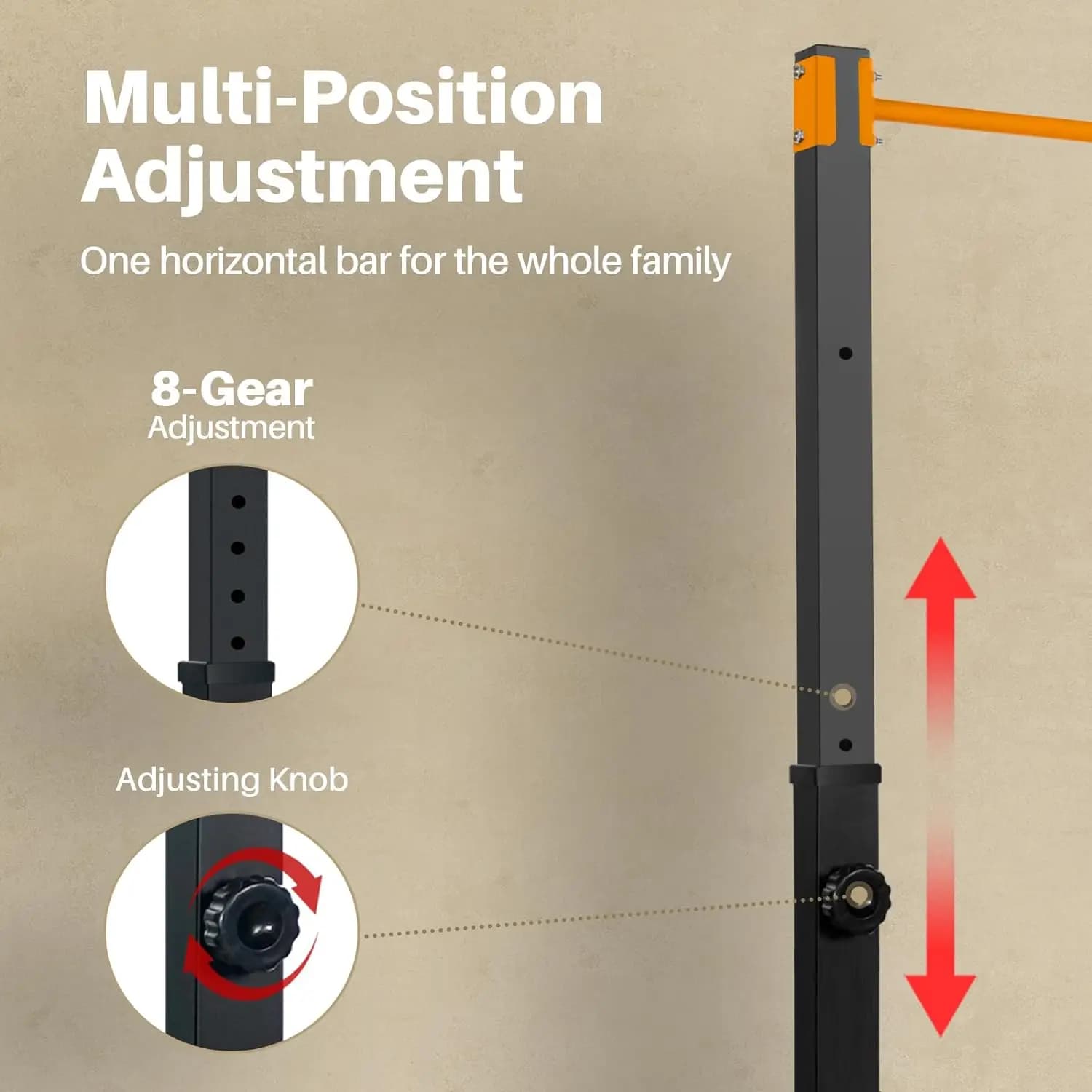 Multifunction Tower Self-supporting Steel for Tractions and Lifts, Fitness Station for Interior/External, Station for Stationary Tractions
