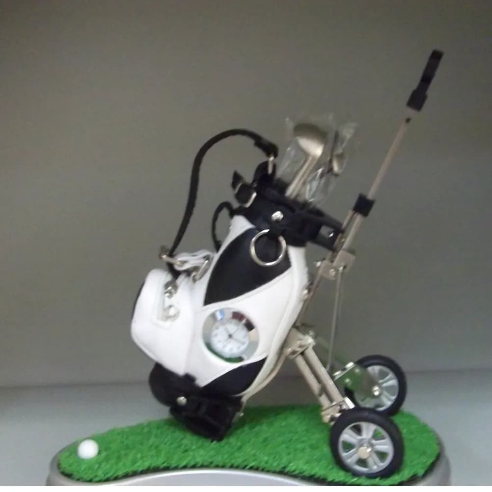 Contenitore Creativo per Penne a Sfera a Forma di Pallina da Golf in Lega di Zinco, Scatola per Penne, Decorazione da Scrivania, Piccolo Contenitore con Cerniera, Regalo