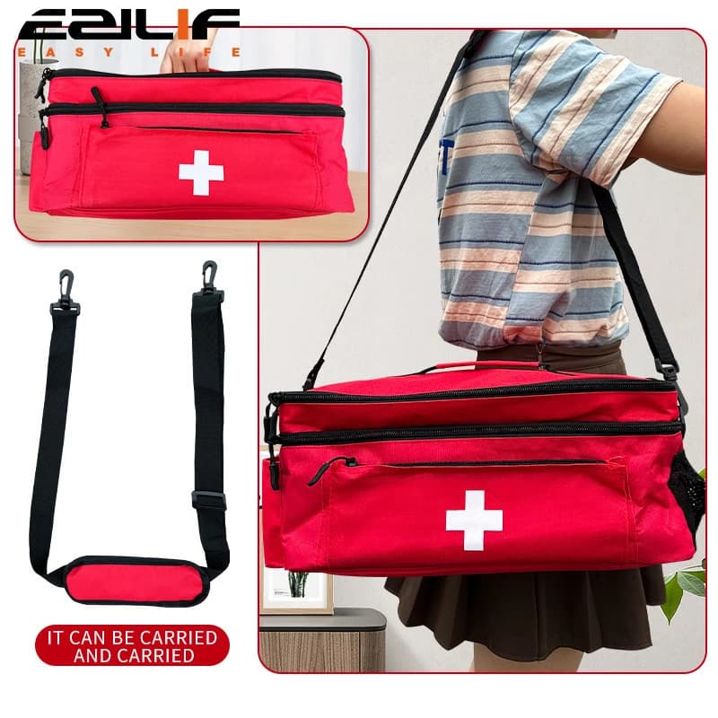 Borsa portaoggetti per borsa per medicinali da viaggio, scatola per medicinali, scatola portaoggetti per bottiglie di pillole, custodia per kit di pronto soccorso da viaggio a casa