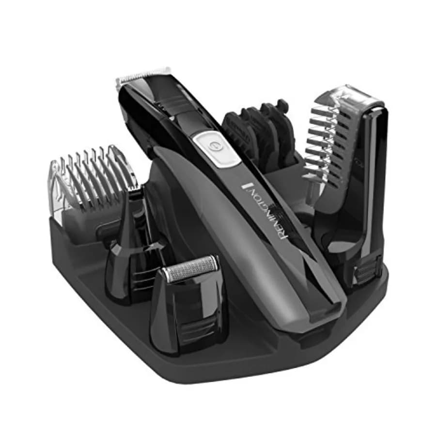 Kit Rasoio Elettrico Ricaricabile Remington Head to Toe Advanced, Regolabarba, 10 Pezzi, 6.3 Pollici, Nero