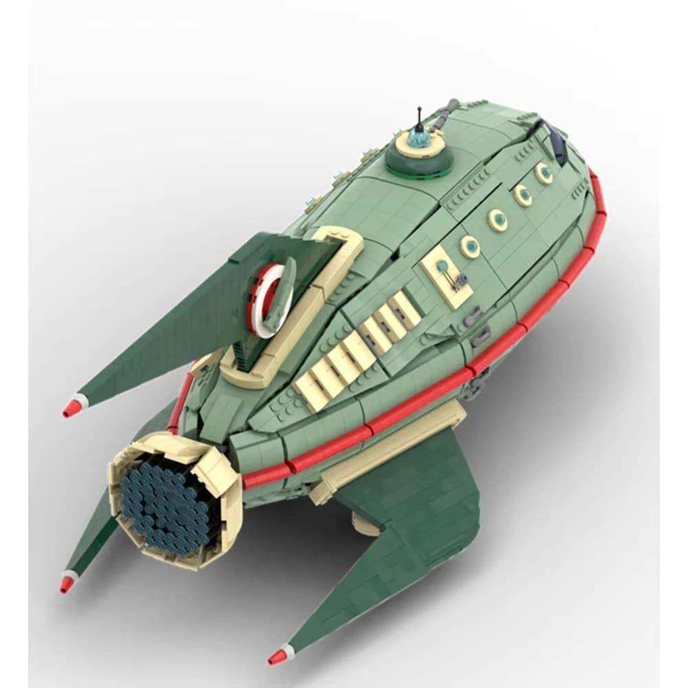 Set di Costruzioni MOC Trasporto Spaziale, Modello di Astronave Planetaria Express, Giocattolo Tecnologico Modulare Fai-da-Te per Bambini, Regalo per Ragazzi