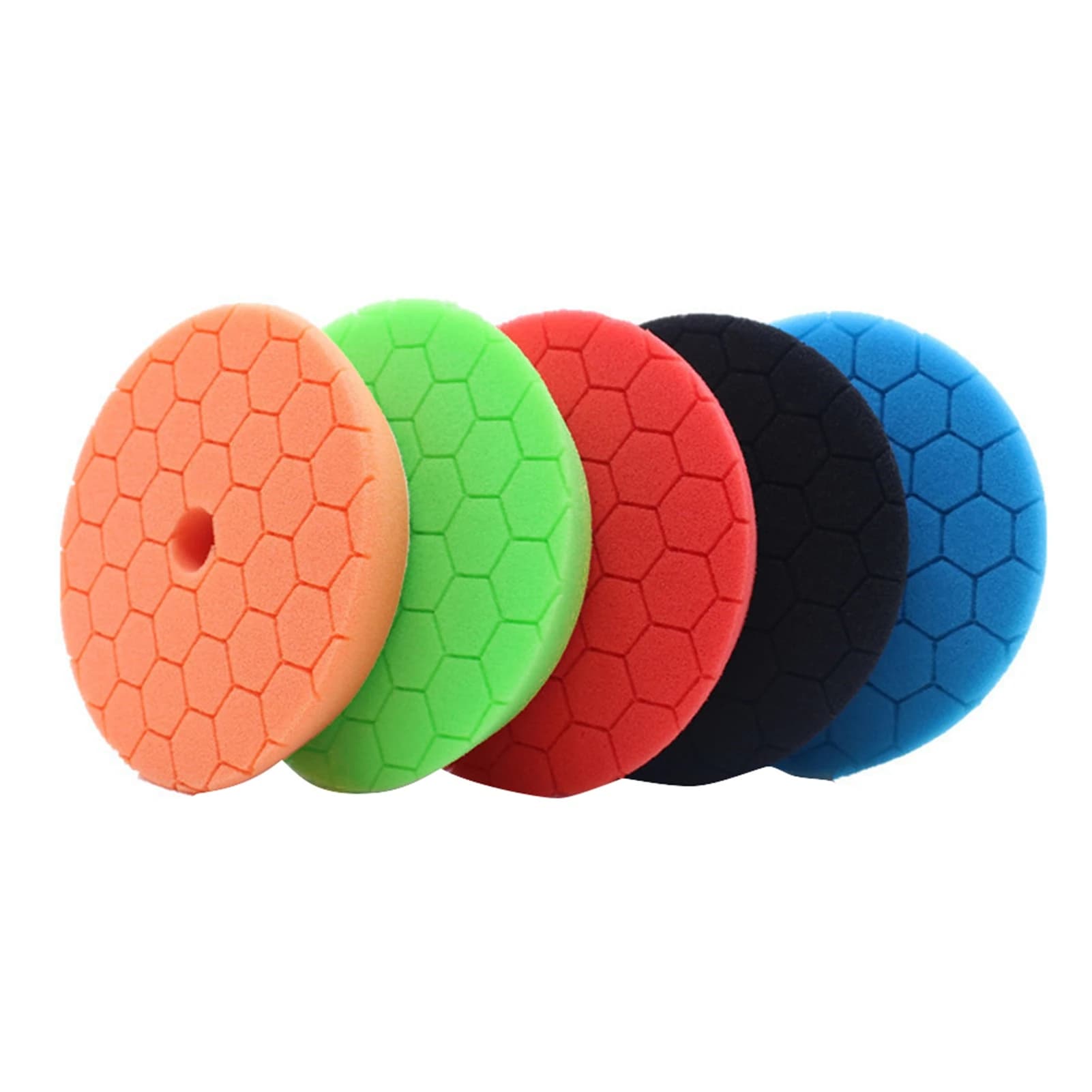 5 Pcs 6 Inch Sponge Polishing Pads Car Foam Buffing Sponge Pads Kit for Car Buffer Polisher Compounding Polishing Waxing