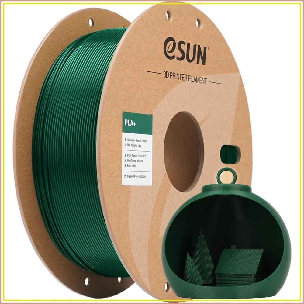 PLA+ 3D Printer Filament 1.75mm 1KG, Dimensional Accuracy +/-0.03mm, Cardboard Spool, for Most FDM Printers (Pine Green)