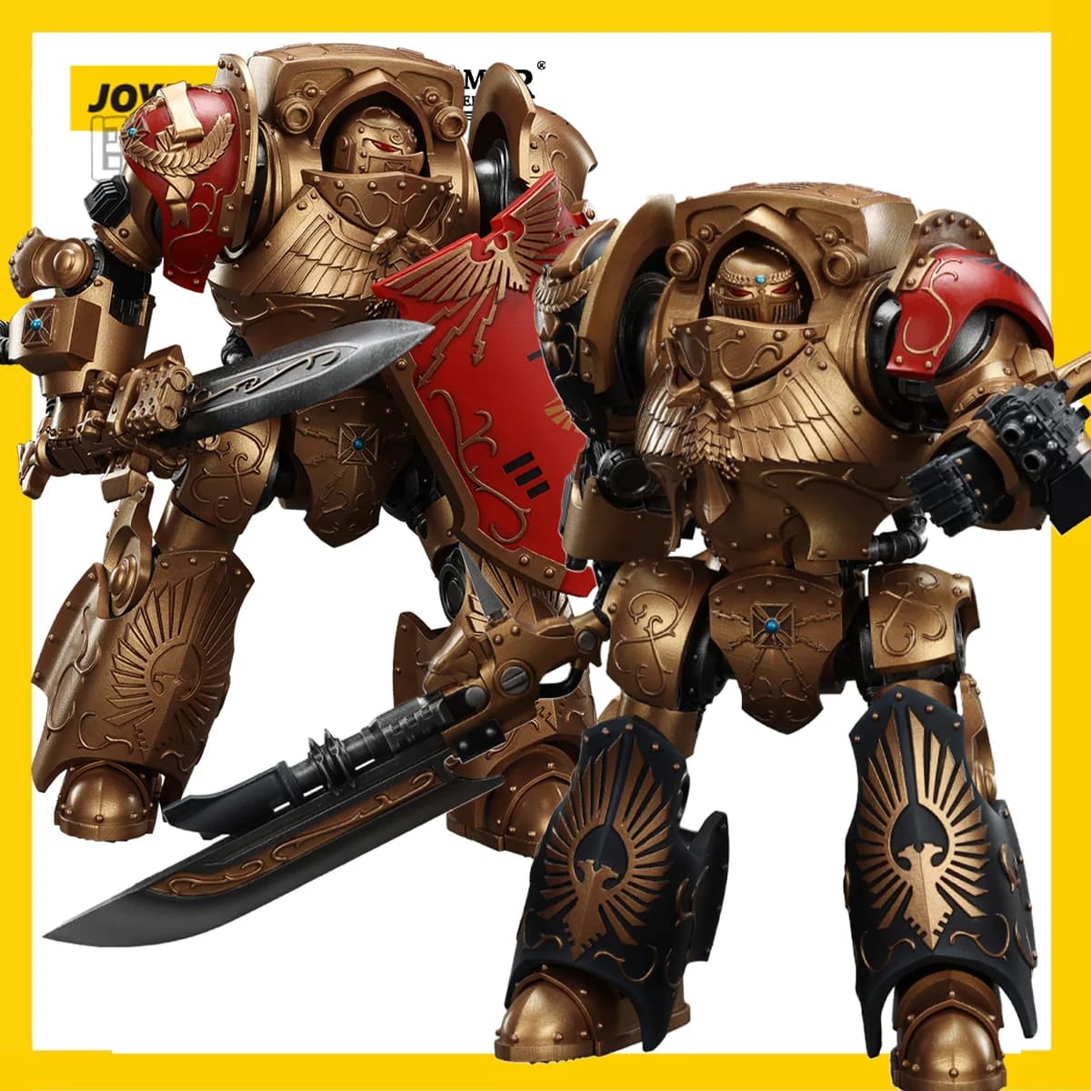 [IN MAGAZZINO] JOYTOY 1/18 Warhammer 30K Action Figure Legio Custodes Contemptor 2 PZ Modello