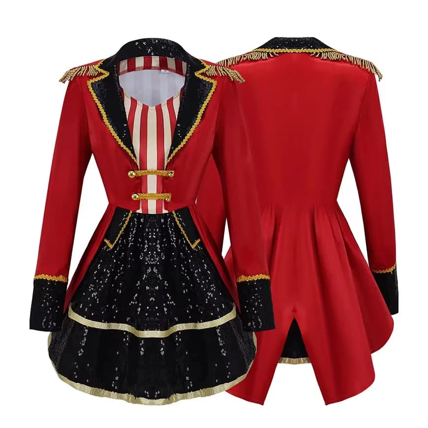 Costume da addestratore di animali per circo, versatile, per performance, cosplay, a tema Halloween, set per giochi di ruolo