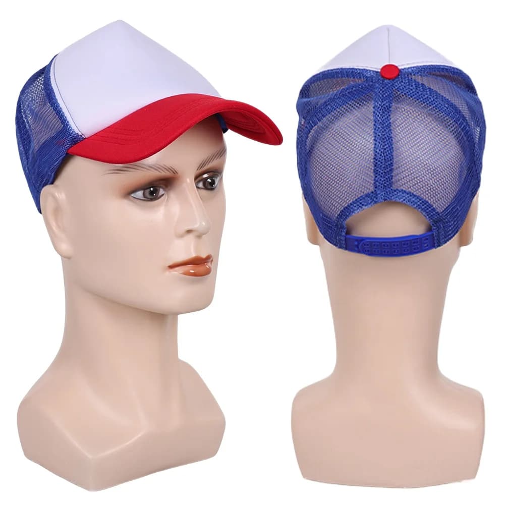 Fantasia Dustin Henderson Baseball Cap Cosplay Mesh Hat 2025 TV ST 5 Disfraz Costume Accessories Men Halloween Carnival Prop