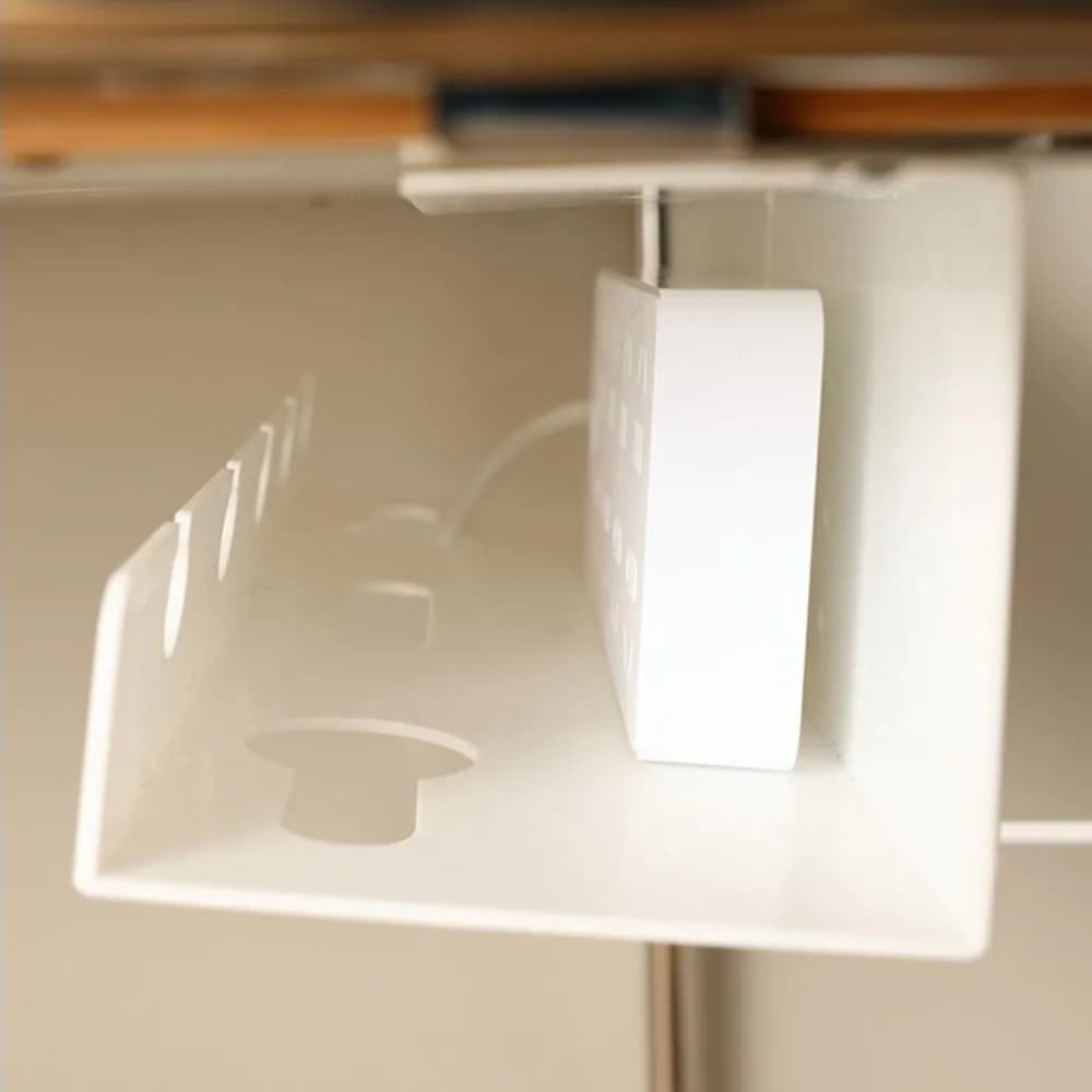 Versatile porta cavi da appendere sotto la scrivania, robusto, senza foratura, con fessura per il fissaggio dei cavi, resistente all'usura, pratico