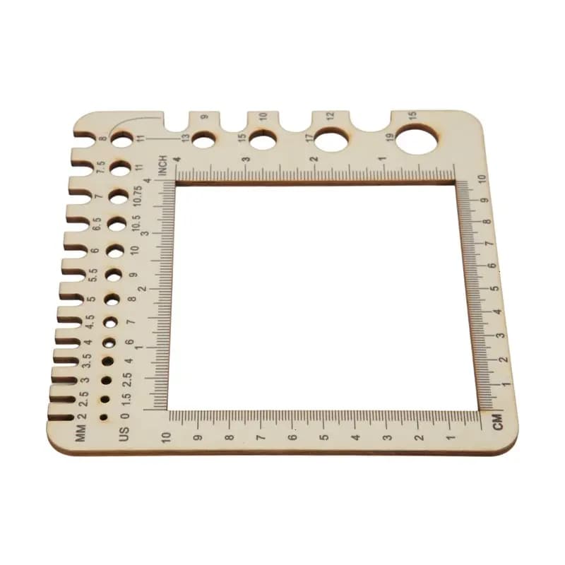 VEHO-Knitting Needle Gauge Knitting Gauge Ruler Crochet Hooks Ruler Yarn & Swatch Ruler (Universal Gauge/Ruler