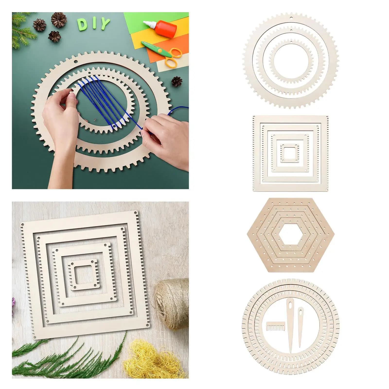 Hand Knitting Loom Board Set, Weaving Supplies, Creative Portable Weaving Tools, DIY Weaving Art for Weaving Lovers