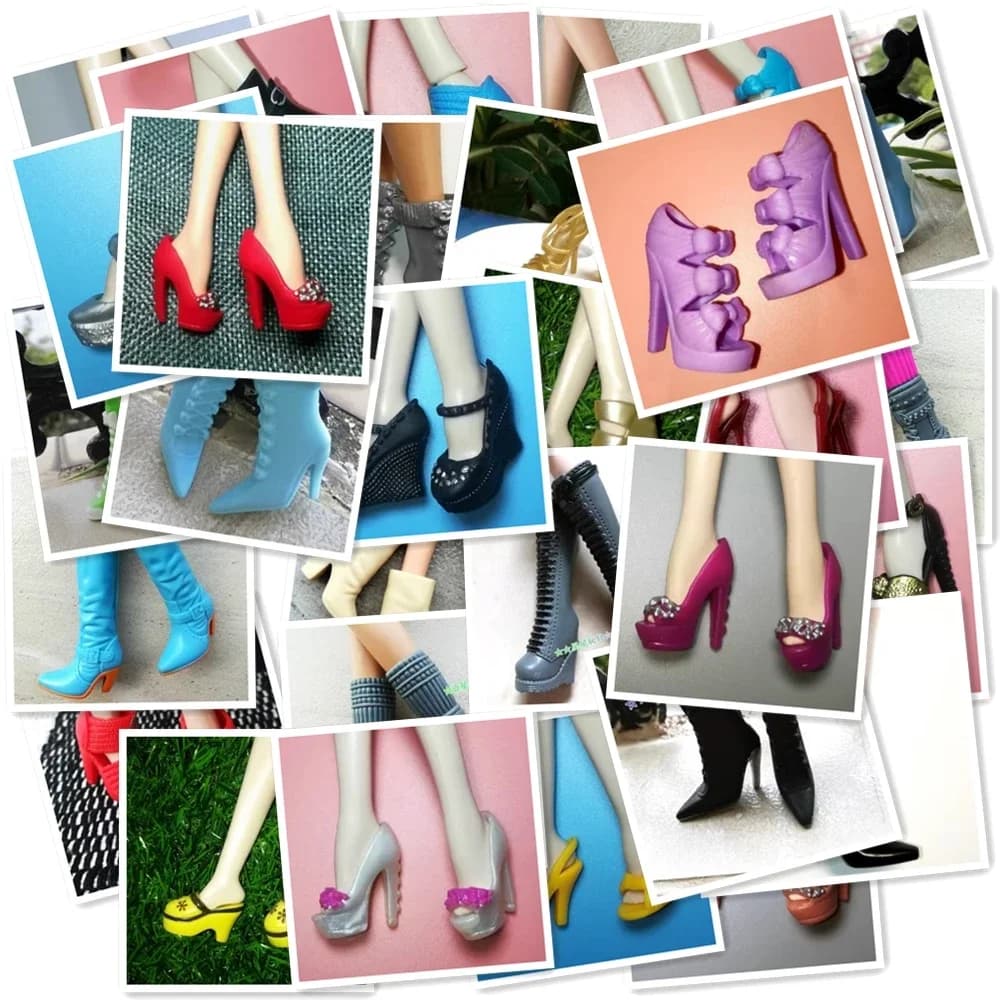 1/6 Doll Accessories Fashion Sneaker Flat Shoes Genuine Sandals Shoeshigh-heeled shoes for mizi 30cm Doll Shoes