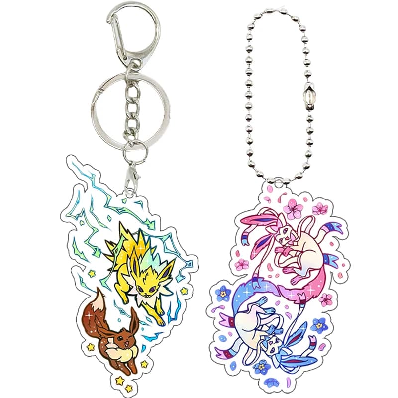 5cm Acrylic Keychain with Umbreon Front-Retro Printing, Sylveon, Espeon, Souls, Cartoon, Backpack Pendant, Jewel, Gift, Toy