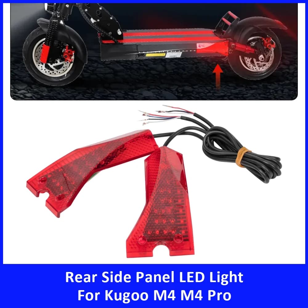 Luce LED Laterale Posteriore per Kugoo M4 M4 Pro, Lampada Indicatore di Direzione, Luce di Sicurezza e Freno, Ricambio per Monopattino Elettrico